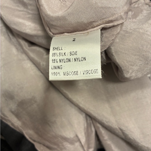 Nougat London Silk Black and Tan Sheer Layered Slip Skirt Size 2 - Picture 6 of 6